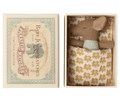 Sleepy Wakey Baby Mouse in Matchbox | Maileg |  Blue
