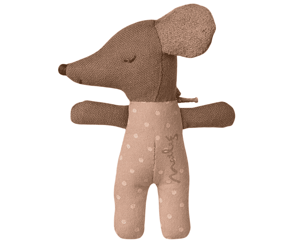 Sleepy Wakey Baby Mouse in Matchbox | Maileg | Rose