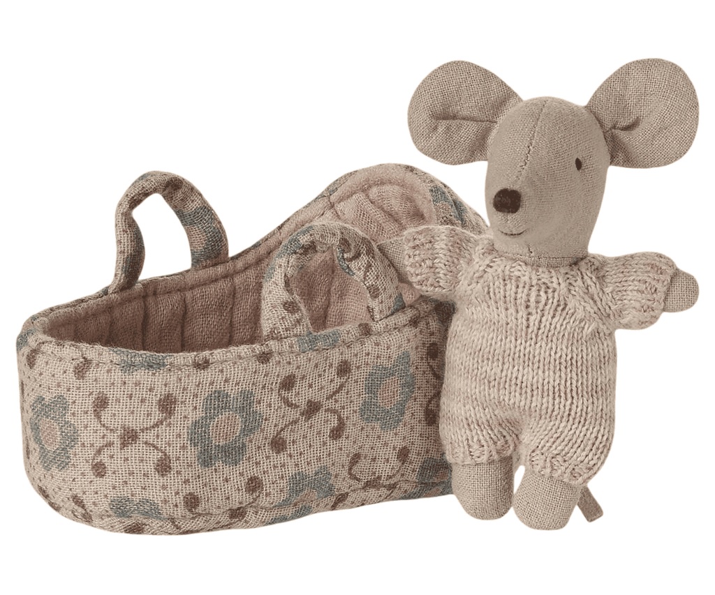 Baby Mouse in Carry Cot | Maileg |  Rose