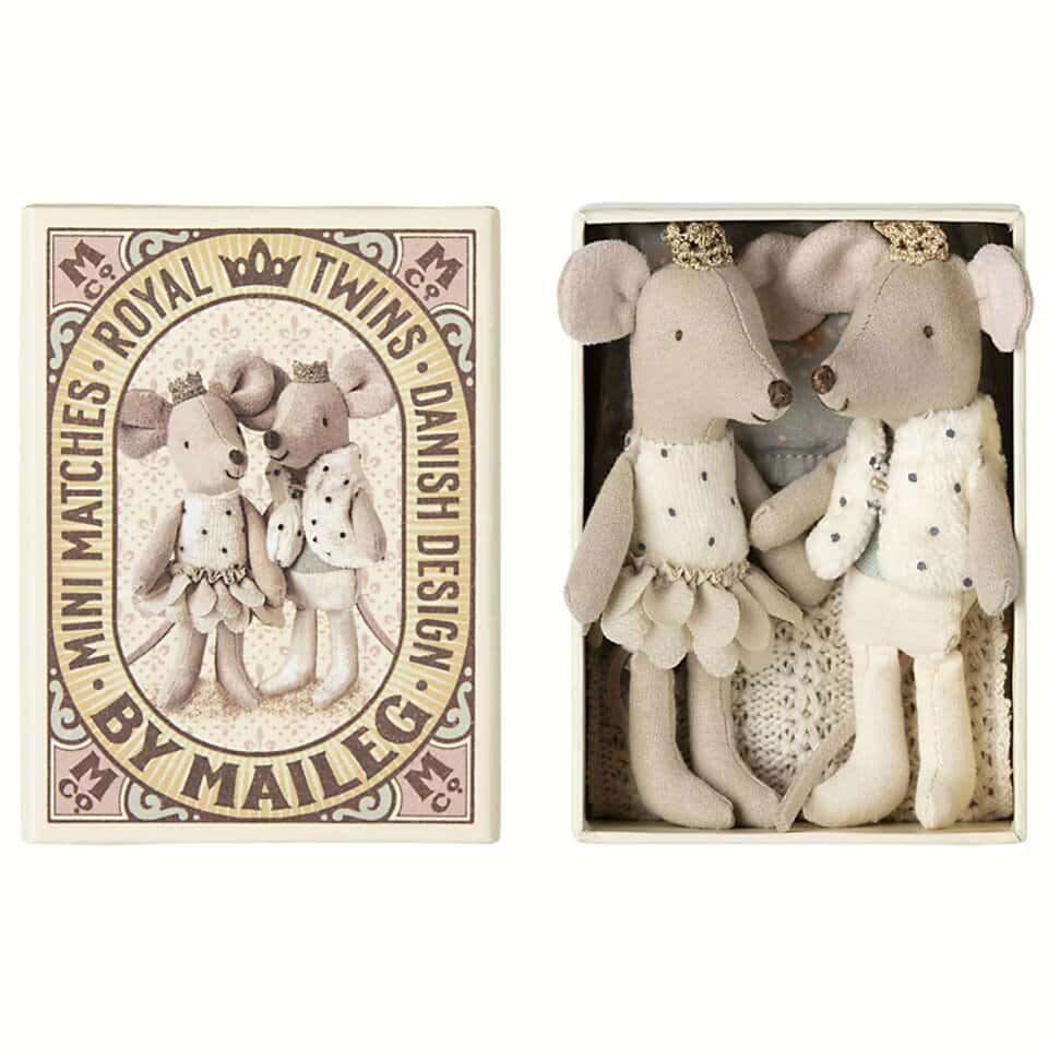 Royal Twin Mice  |  Maileg  |  Little sister and brother  |  In matchbox