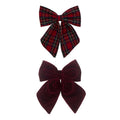 Pack 2 ganchos | Tartan Agnes Bow | Red