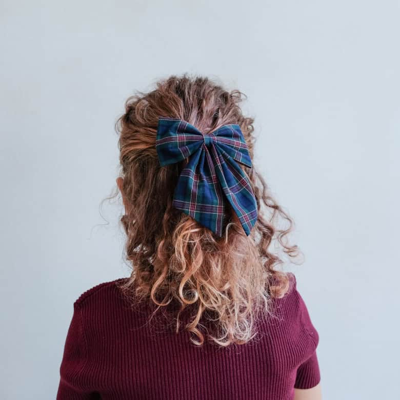 Pack 2 ganchos | Tartan Agnes Bow | Green