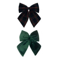 Pack 2 ganchos | Tartan Agnes Bow | Green