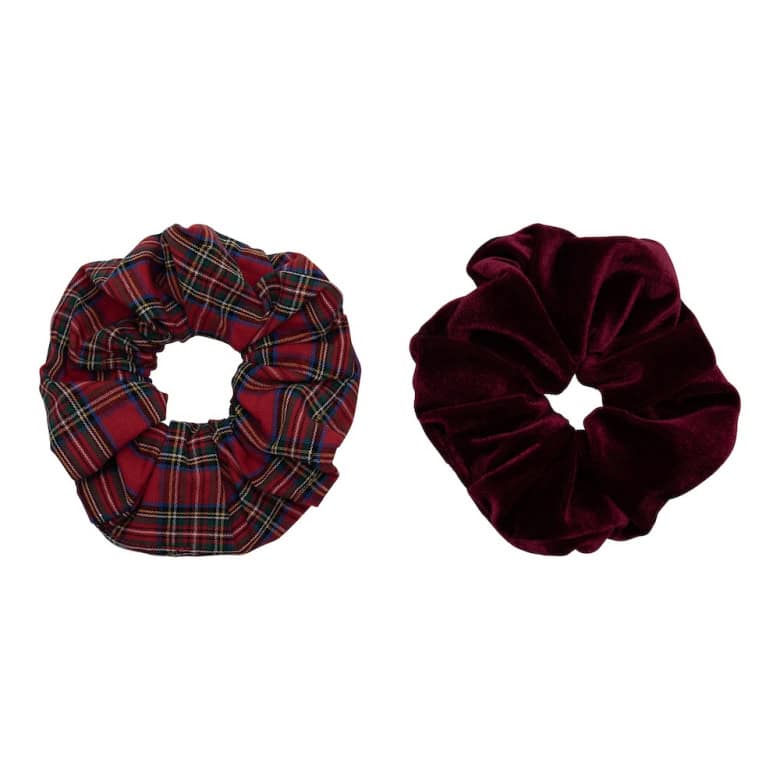 Pack 2 scrunchies | Giant Tartan | Red