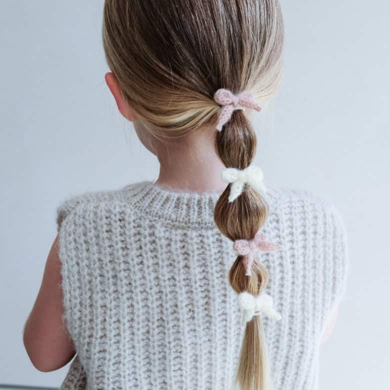 Pack 8 mini elásticos | Granny Knitted Bow | Neutral