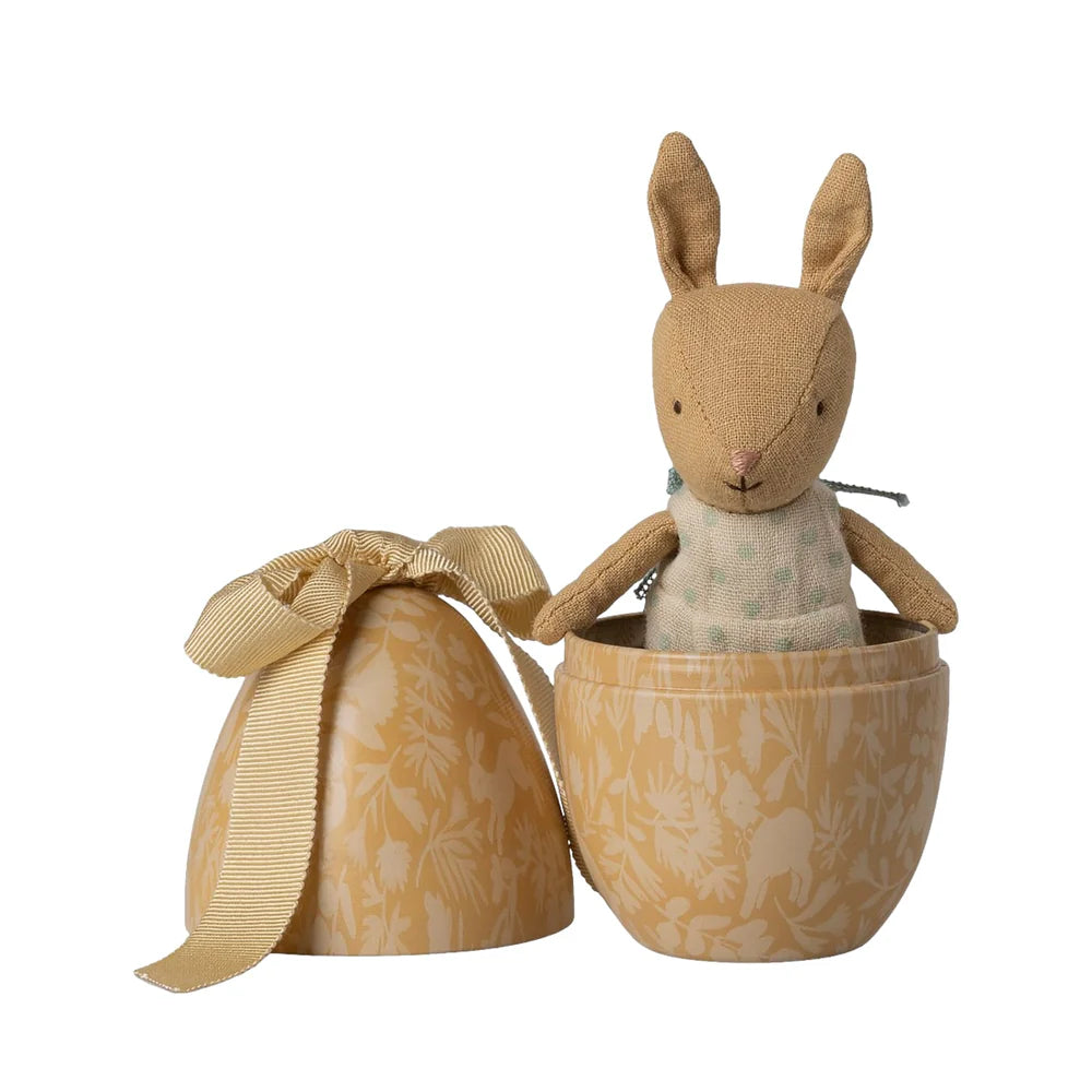 Easter Egg with micro rabbit | Maileg | Small | Cream Yellow