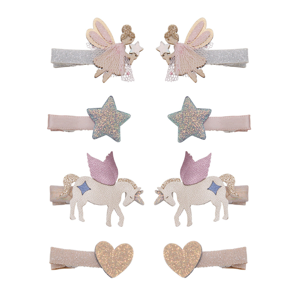 Pack 8 Mini Ganchos Dreamy Fairy Pink Multi Mimi&Lula - fundo branco