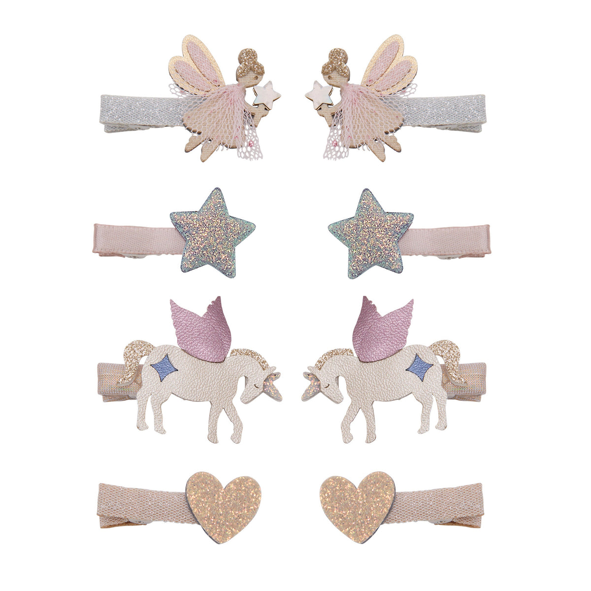 Pack 8 Mini Ganchos Dreamy Fairy Pink Multi Mimi&Lula - fundo branco