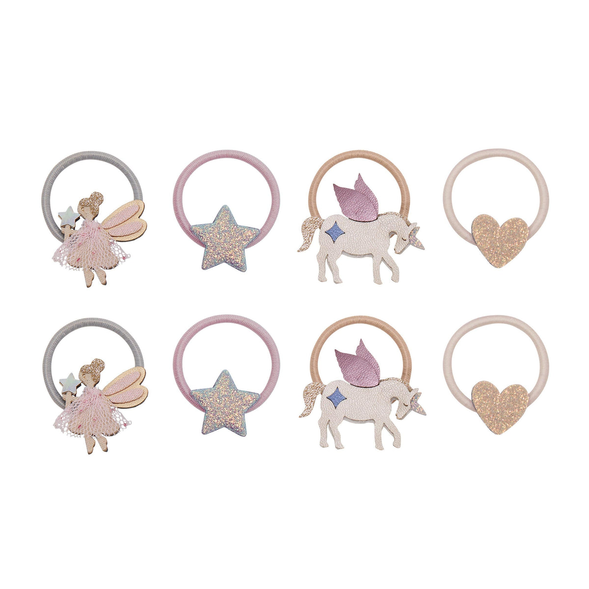 Pack 8 Mini Elásticos Dreamy Fairy Pink Multi Mimi&Lula - fundo branco