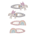Pack 4 Ganchos Unicorn And Rainbow Pink Multi Mimi&Lula - fundo branco