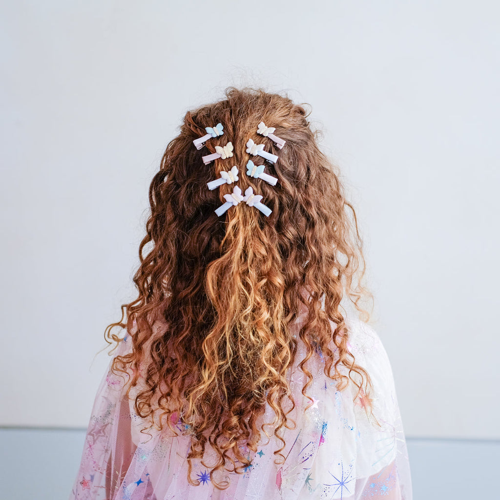 Pack 8 Mini Ganchos Bella Butterfly Salon Pastels Mimi&Lula - fundo branco
