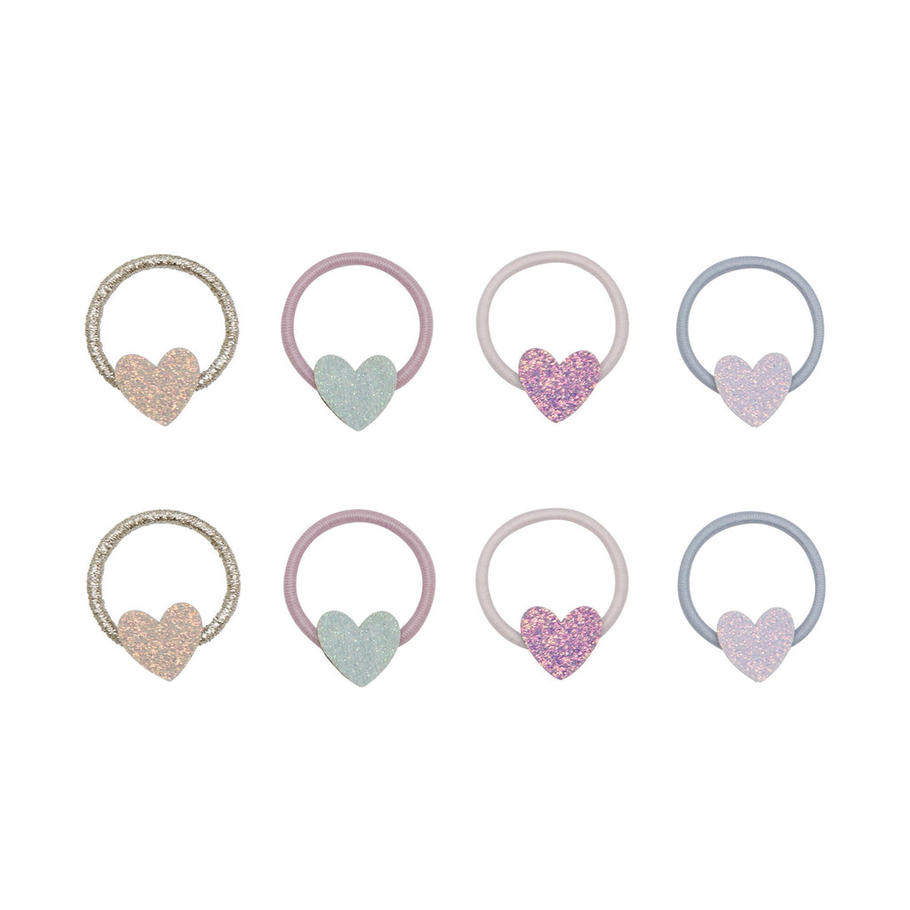 Pack 8 Mini Elásticos Teeny Heart Pastels Mimi&Lula - fundo branco