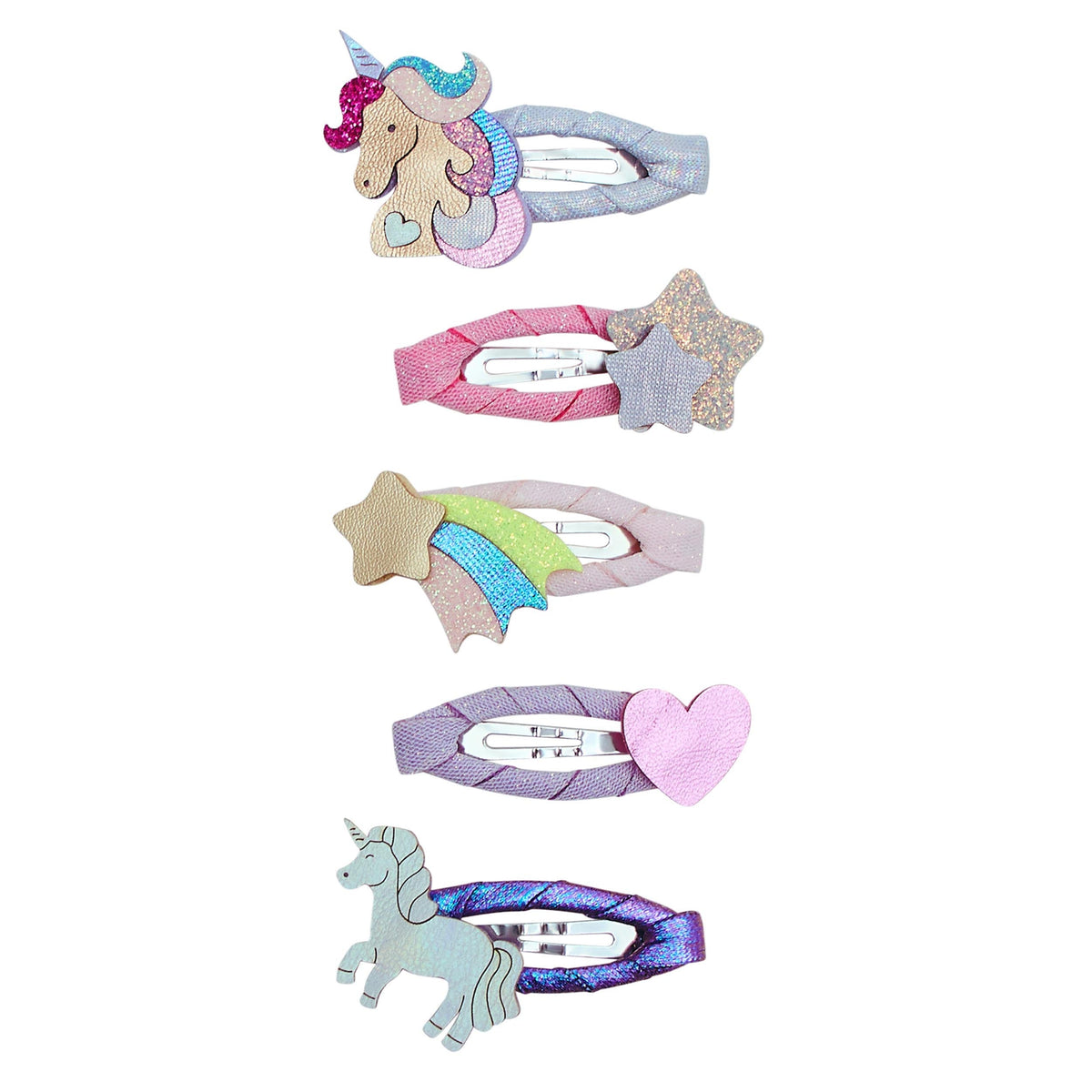 Pack 5 Mini Ganchos Unicornland Bright Multi Mimi&Lula - fundo branco