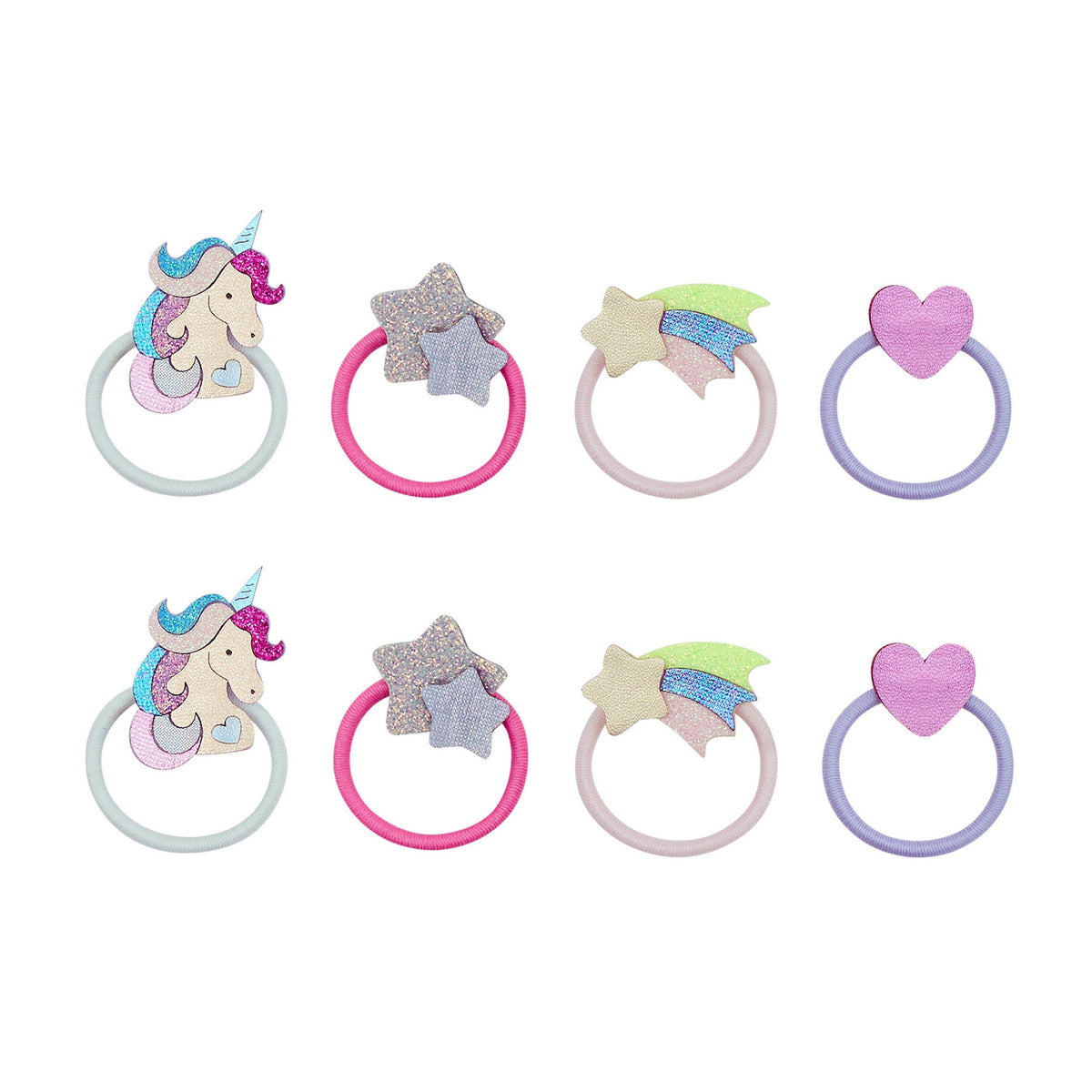 Pack 8 Mini Elásticos Unicornland Bright Multi Mimi&Lula - fundo branco