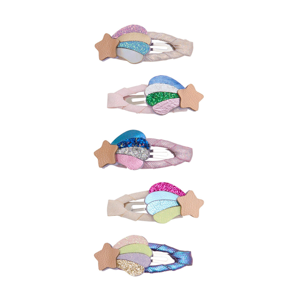 Pack 5 Mini Ganchos Chubby Shooting Star Bright Multi Mimi&Lula - fundo branco