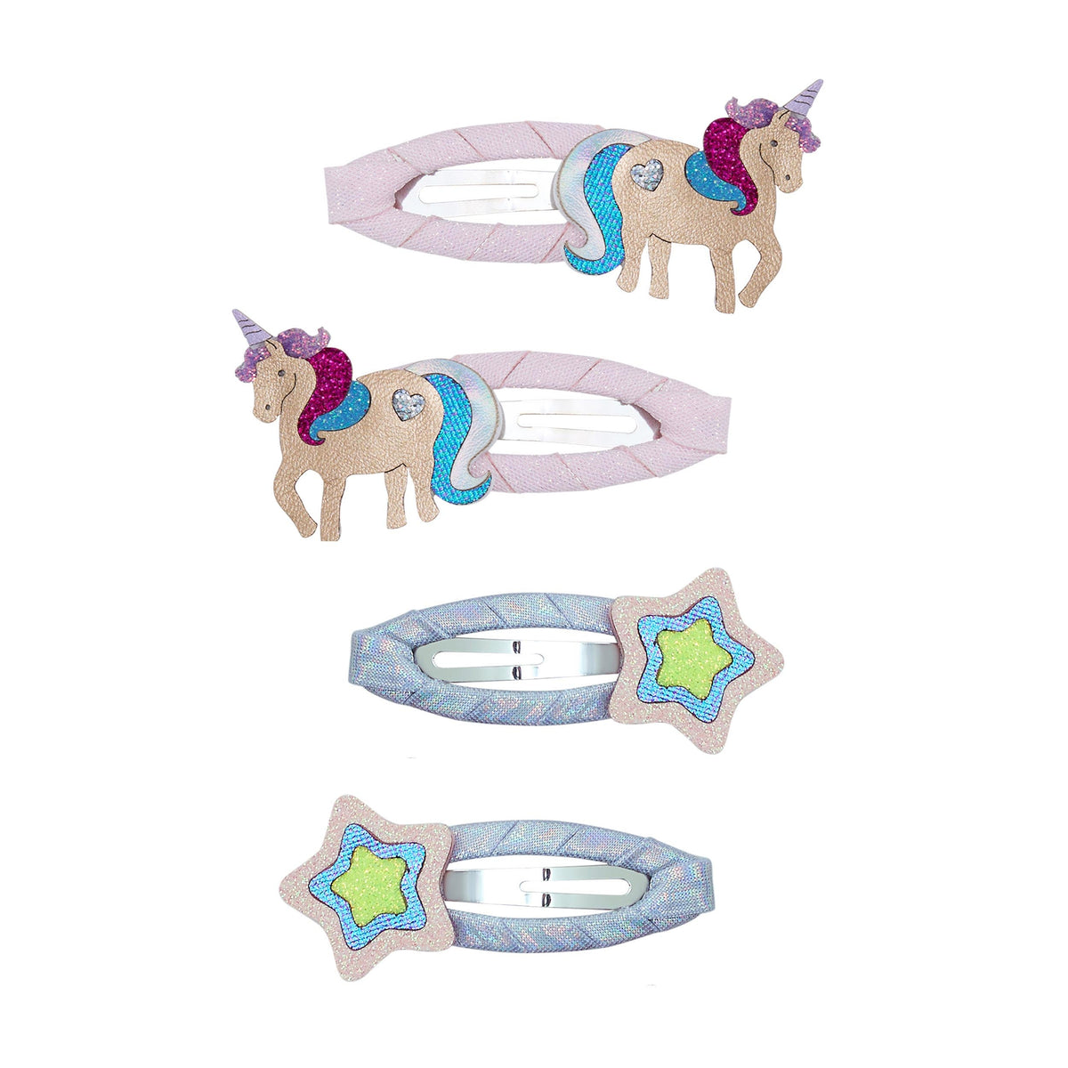 Pack 4 Ganchos Magical Unicorn Pink Mimi&Lula - fundo branco
