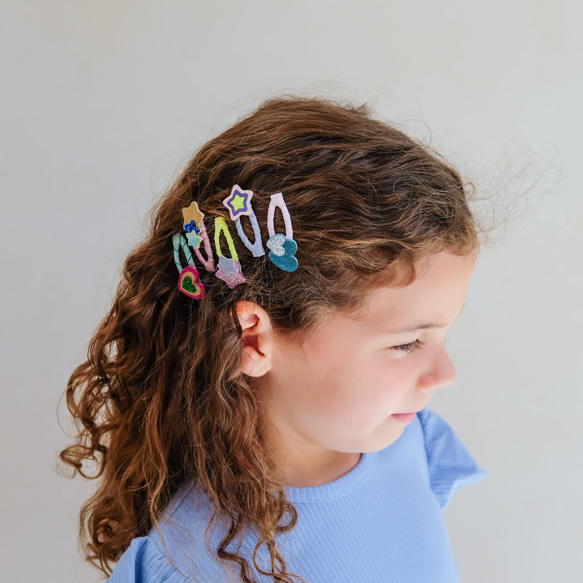Pack 5 Mini Ganchos Layered Hearts and Stars Bright Multi Mimi&Lula - imagem 3