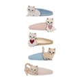 Pack 5 Mini Ganchos Cutey Kitten Pastels Mimi&Lula - fundo branco