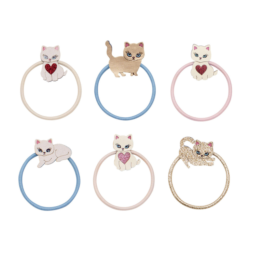 Pack 6 Elásticos Cutey Kitten Pastels Mimi&Lula - fundo branco
