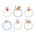 Pack 6 Elásticos Cutey Kitten Pastels Mimi&Lula - fundo branco
