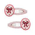 Pack 2 Ganchos Framed Bow Pink Mimi&Lula - fundo branco