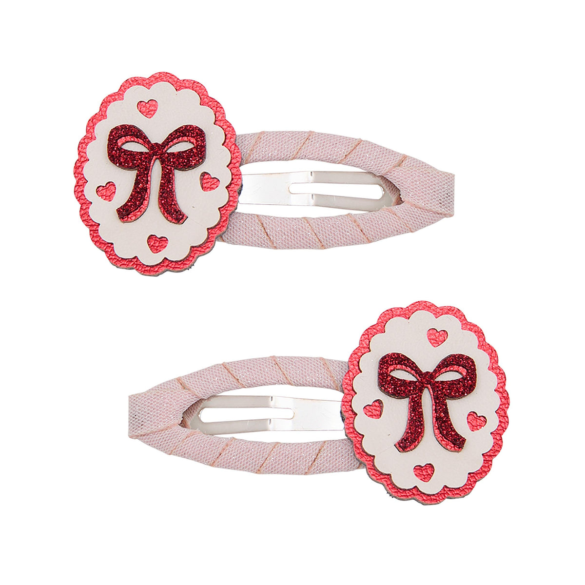 Pack 2 Ganchos Framed Bow Pink Mimi&Lula - fundo branco