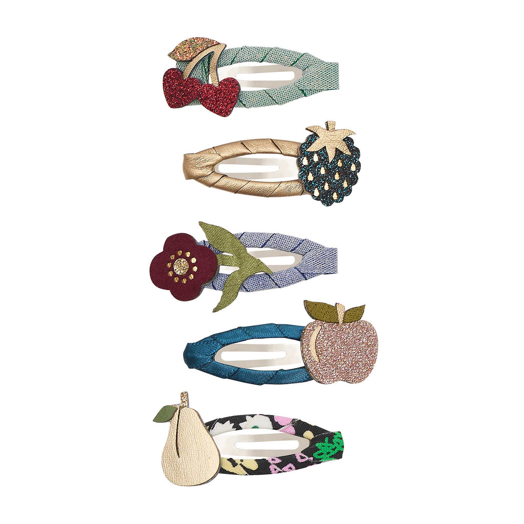 Pack 5 Mini Ganchos Winter Fruits Multi Mimi&Lula - fundo branco