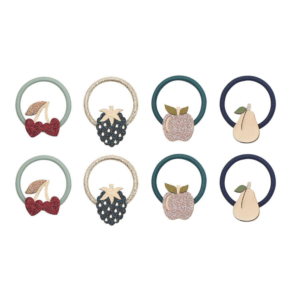 Pack 8 Mini Elásticos Winter Fruits Multi Mimi&Lula - fundo branco