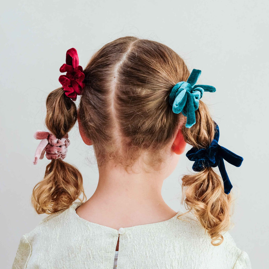 Pack 4 Scrunchies Blackberry Velvet Bow Multi Mimi&Lula - imagem 2