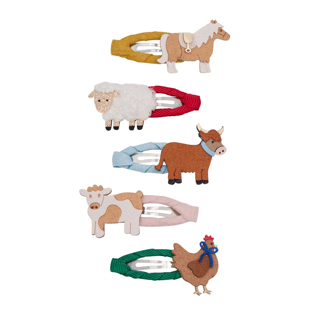 Pack 5 Mini Ganchos Fun Farm Bright Multi Mimi&Lula - fundo branco