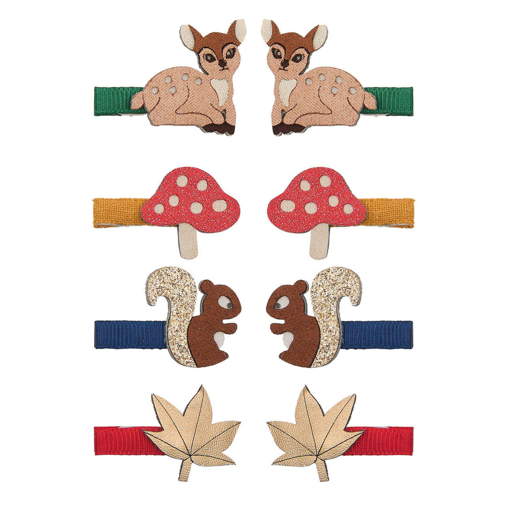 Pack 8 Mini Ganchos Fawn And Friends Salon Bright Multi Mimi&Lula - fundo branco