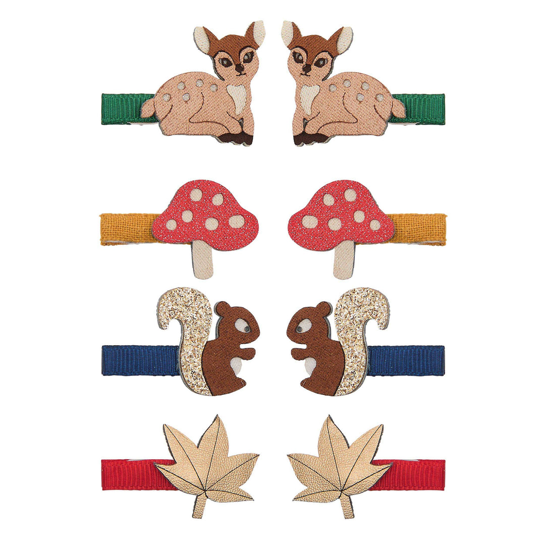 Pack 8 Mini Ganchos Fawn And Friends Salon Bright Multi Mimi&Lula - fundo branco