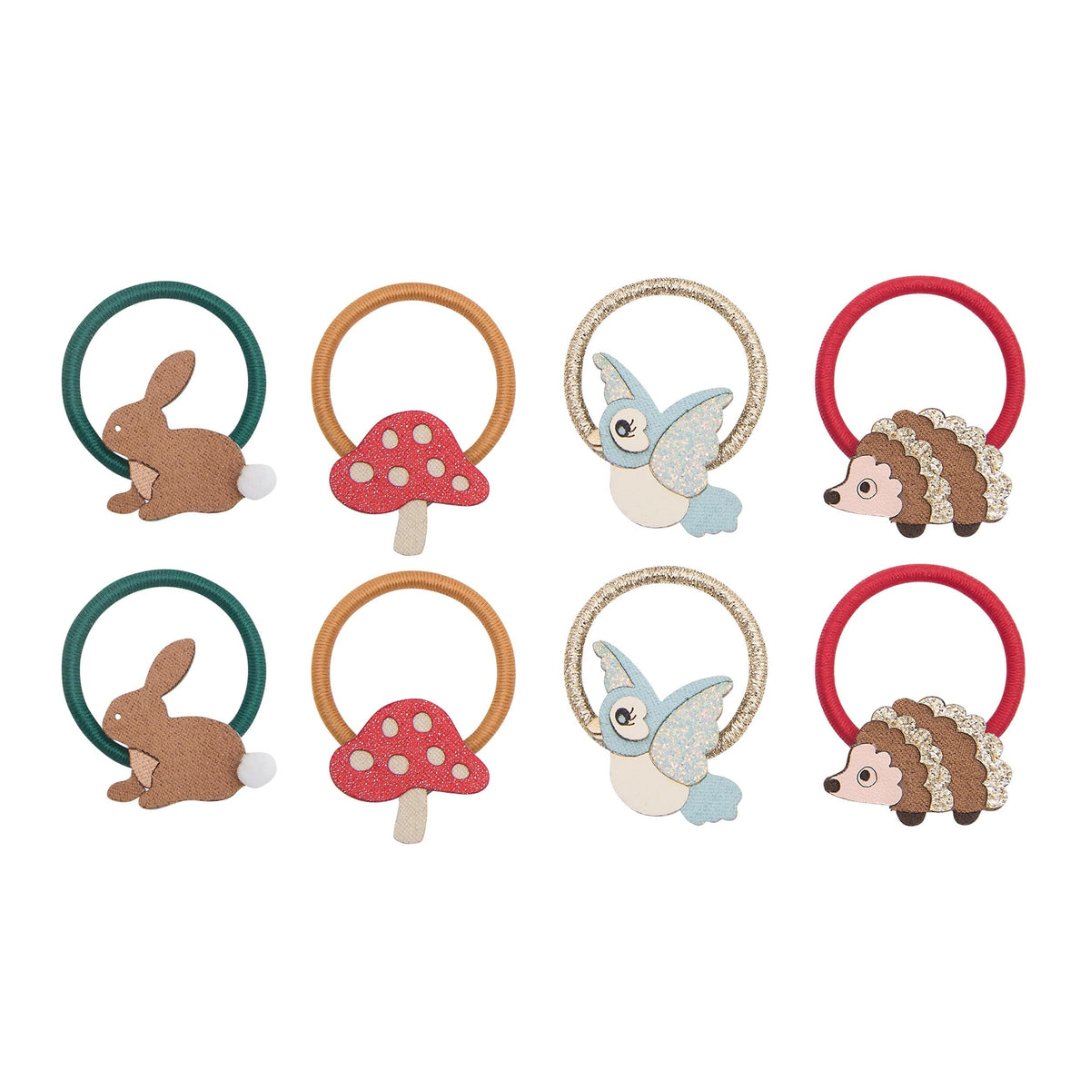 Pack 8 Mini Elásticos Woodland Pals Bright Multi Mimi&Lula - fundo branco