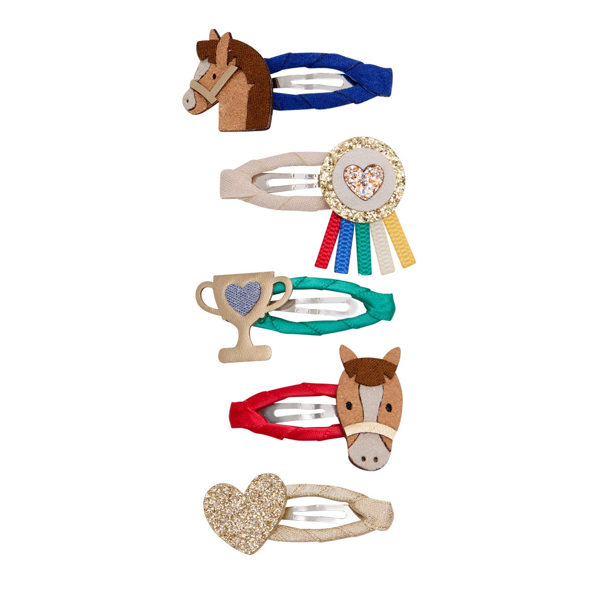 Pack 5 Mini Ganchos Show Pony Bright Multi Mimi&Lula - fundo branco