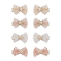 Pack 8 Mini Ganchos Tutu Bow Salon Neutral Mimi&Lula - fundo branco