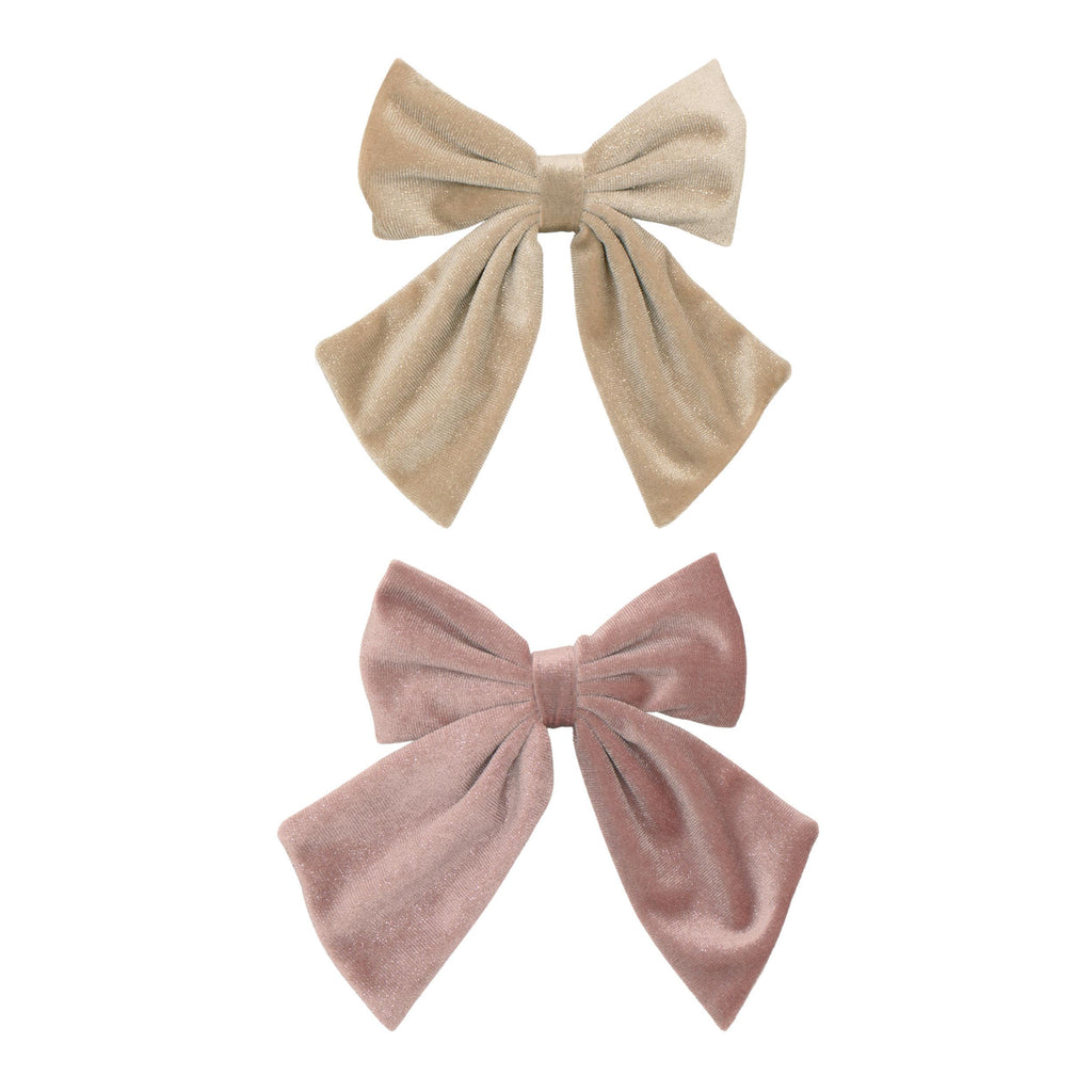 Pack 2 Ganchos Agnes Oversize Bow Pink Multi Mimi&Lula - fundo branco
