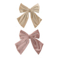 Pack 2 Ganchos Agnes Oversize Bow Pink Multi Mimi&Lula - fundo branco