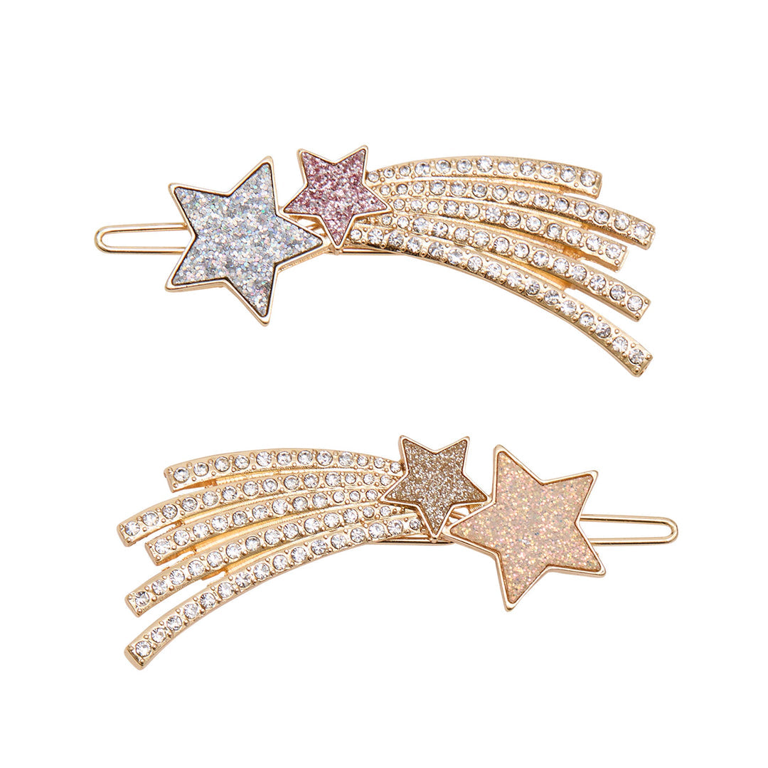 Pack 2 Ganchos Dazzle Shooting Star Snap Shimmer Mimi&Lula - fundo branco