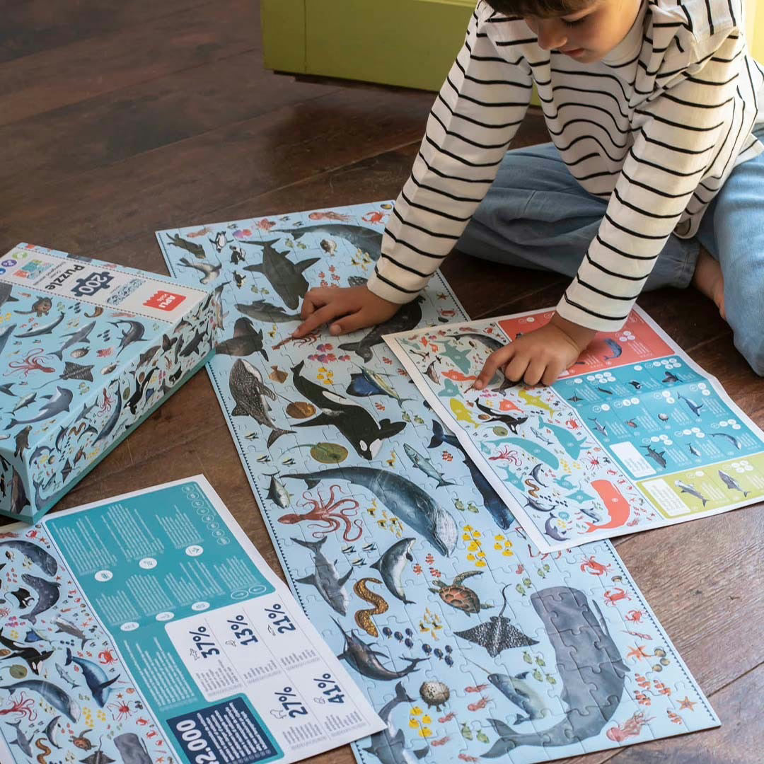 Puzzle | Animais Marinhos em Extinção | 200 Peças