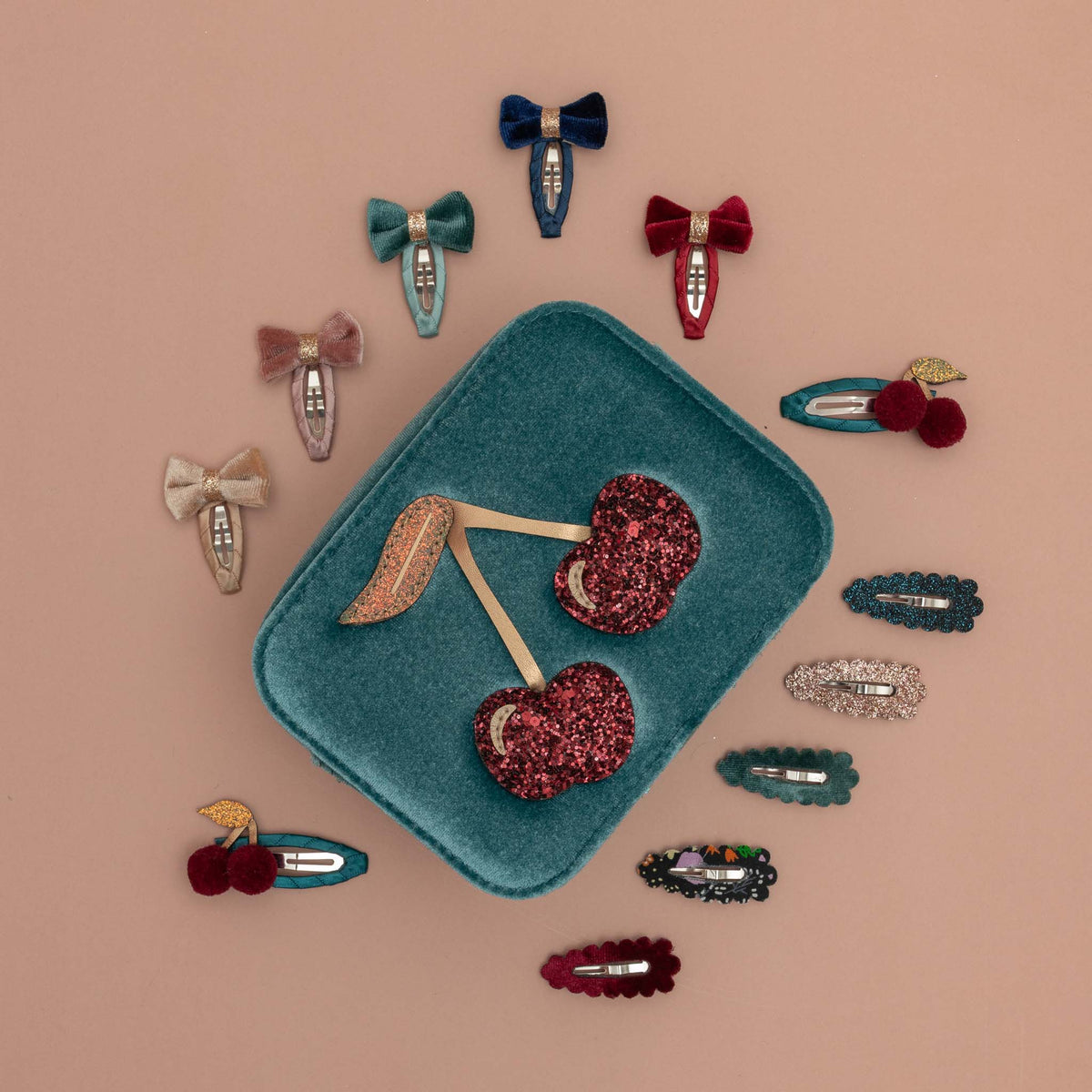 Mala Velvet Cherries Teal Multi Mimi&Lula - imagem 5