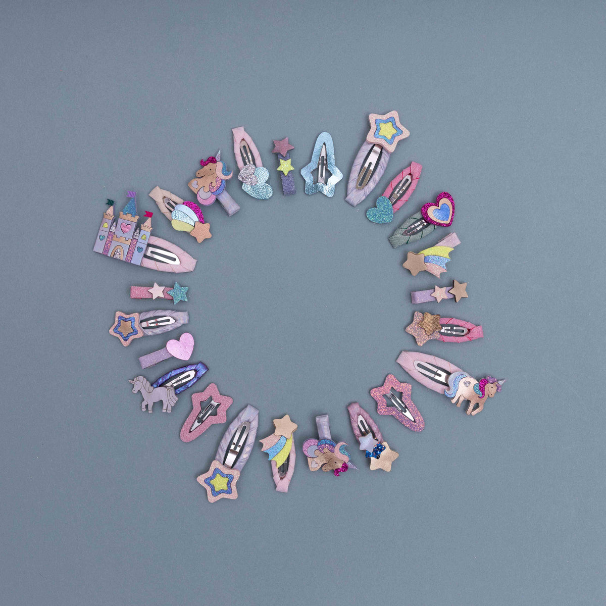 Pack 5 Mini Ganchos Layered Hearts and Stars Bright Multi Mimi&Lula - imagem 4