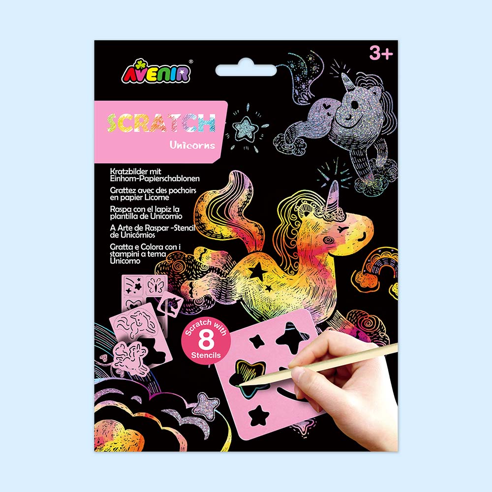 Avenir Scratch with Stencil – Unicorns – imagem 2