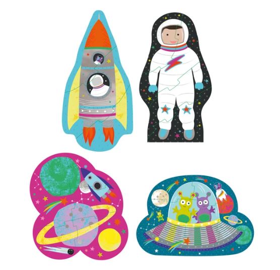 Set de 4 Puzzles | Espaço