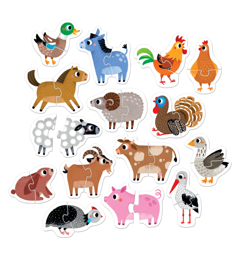 Progressive Puzzles | Farm Animals