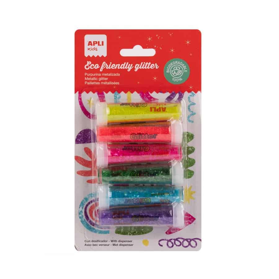 Glitter | Biodegradável | Fluorescente | 6 Unidades