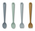 Pack 4 Silicone Spoon | Shea | Whale blue multi mix