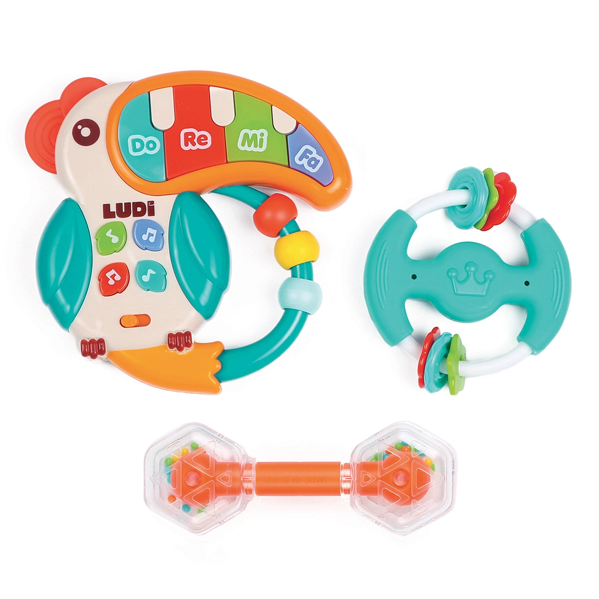 Caixa Musical Ludi com Tucano e Instrumentos