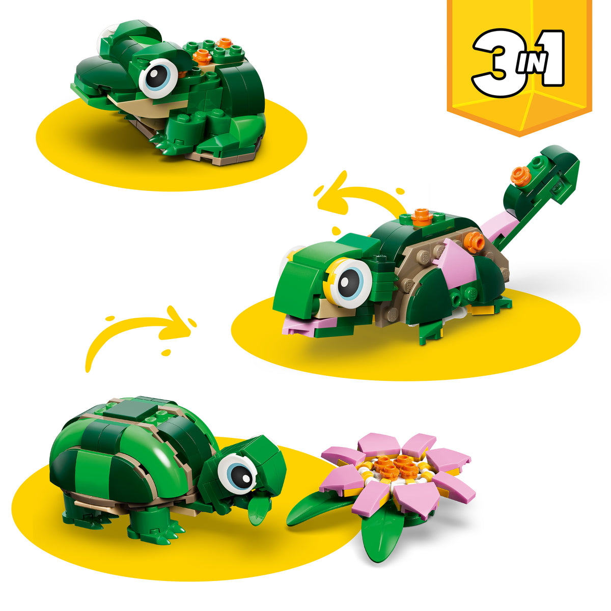 LEGO Creator 3 em 1 Tartaruga com Nenúfar 31377 - imagem 2