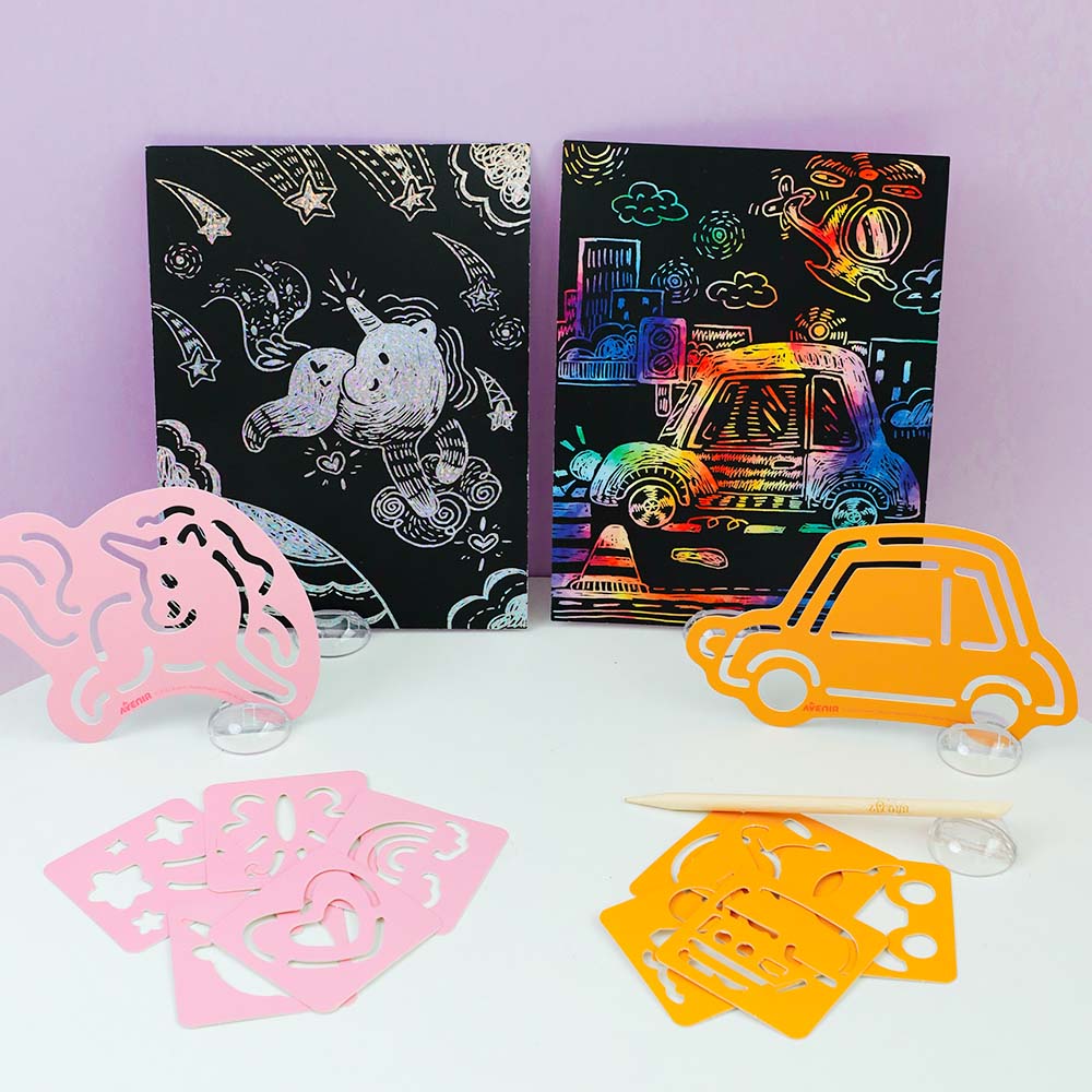 Avenir Scratch with Stencil – Unicorns – imagem 4
