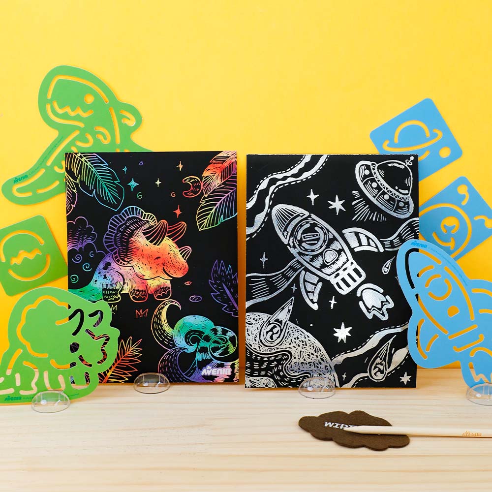 Avenir Scratch with Stencil – Dinos – imagem 4